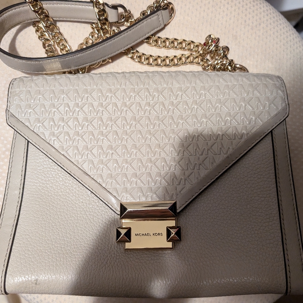 Michael kors cream colored purse
